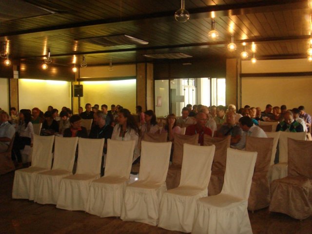 participants gather in the conference room